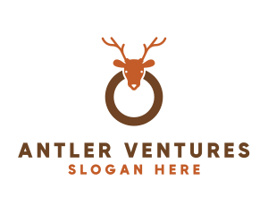 Deer Animal Ring logo design