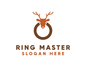 Ring - Deer Animal Ring logo design