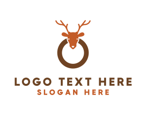 Antlers - Deer Animal Ring logo design