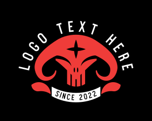 Horror - Gaming Demon Skull logo design