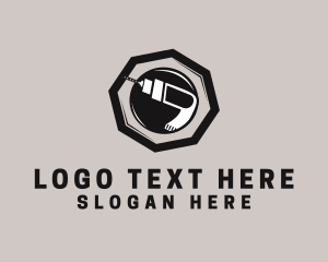 Worker - Mechanical Drill Tools logo design