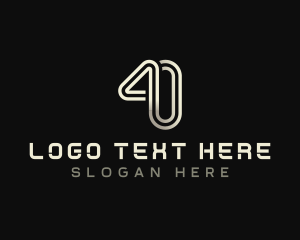 Number 13 - Modern Creative Numbers logo design