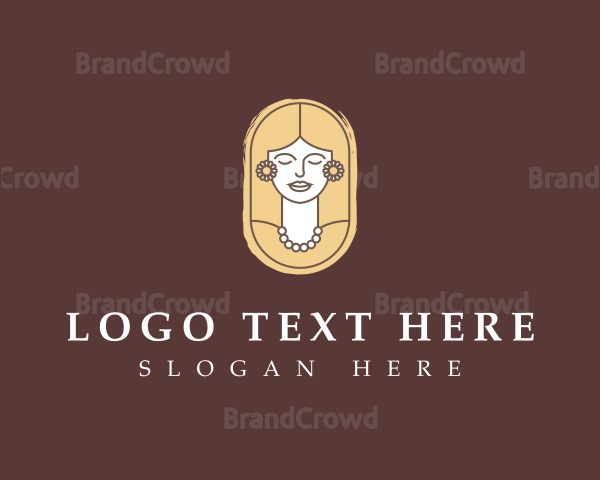 Pearl Floral Jewelry Woman Logo