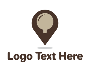 Direction - Coffee Cup Location Pin logo design