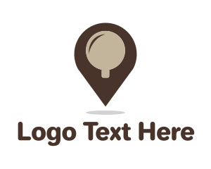 Coffee Cup Location Pin Logo