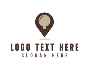 Map - Coffee Cup Location Pin logo design