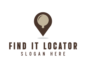 Coffee Cup Location Pin logo design