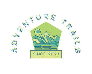 Nature Mountain Hiking logo design