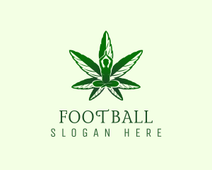 Marijuana - Green Cannabis Meditation logo design