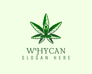 Eco Friendly - Green Cannabis Meditation logo design