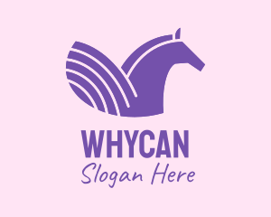 Purple Unicorn Horse Logo