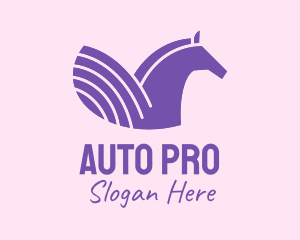 Lgbtq - Purple Unicorn Horse logo design