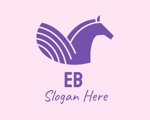 Gay Marriage - Purple Unicorn Horse logo design