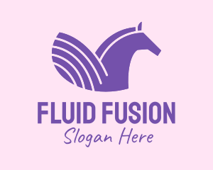 Bisexual - Purple Unicorn Horse logo design