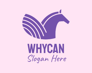 Pony - Purple Unicorn Horse logo design