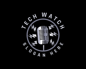 Podcast Microphone Broadcast Logo