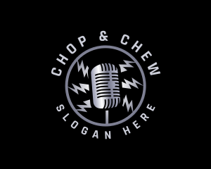 Podcast Microphone Broadcast Logo