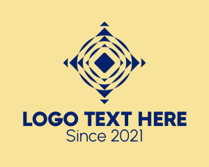 Illusion - Blue Geometric Illusion logo design