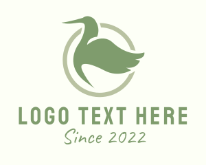Mirgatory Bird - Green Duck Aviary logo design