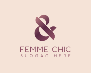 Femme - Classy Red Ampersand logo design