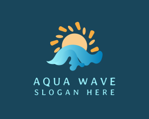 Solar Ocean Waves logo design