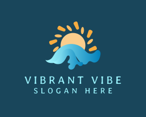 Solar Ocean Waves logo design