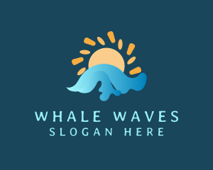 Solar Ocean Waves logo design