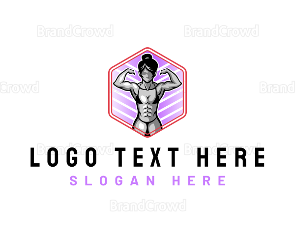 Woman Fitness Training Logo