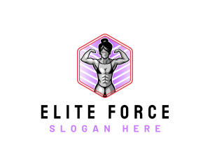 Woman Fitness Training Logo