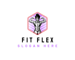 Woman Fitness Training logo design