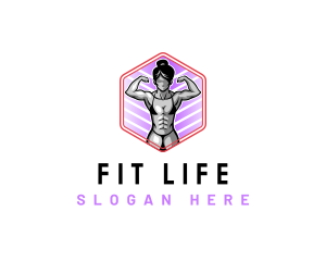 Woman Fitness Training logo design