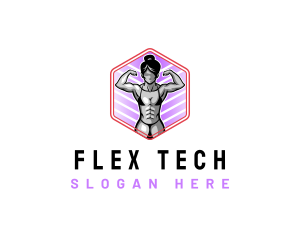 Flex - Woman Fitness Training logo design