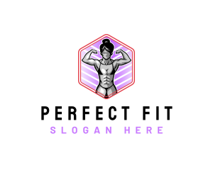 Woman Fitness Training logo design