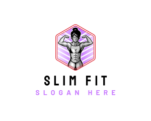 Woman Fitness Training logo design