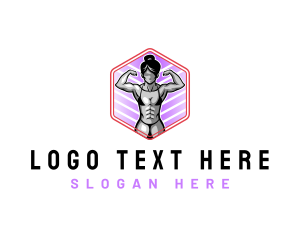 Woman Fitness Training Logo