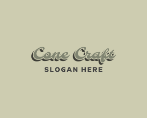 Retro Cursive Script logo design