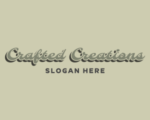 Retro Cursive Script logo design