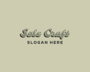 Retro Cursive Script logo design