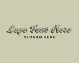 Retro Cursive Script Logo