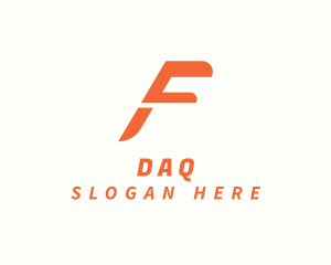 Logistics Delivery Letter F Logo