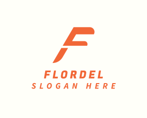 Logistics Delivery Letter F logo design