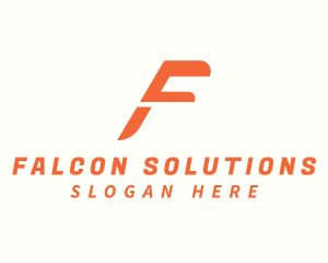 Logistics Delivery Letter F logo design