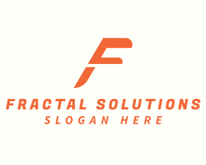 Logistics Delivery Letter F logo design