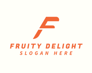 Logistics Delivery Letter F logo design