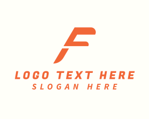 Courier - Logistics Delivery Letter F logo design