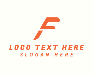 Logistics Delivery Letter F Logo