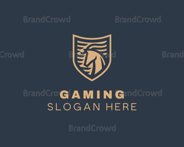 Elegant Horse Shield Logo