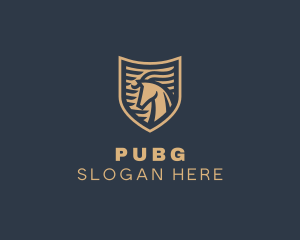 Elegant Horse Shield Logo
