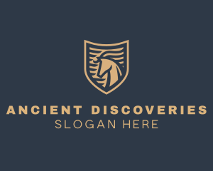 Elegant Horse Shield logo design