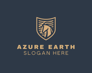 Elegant Horse Shield logo design